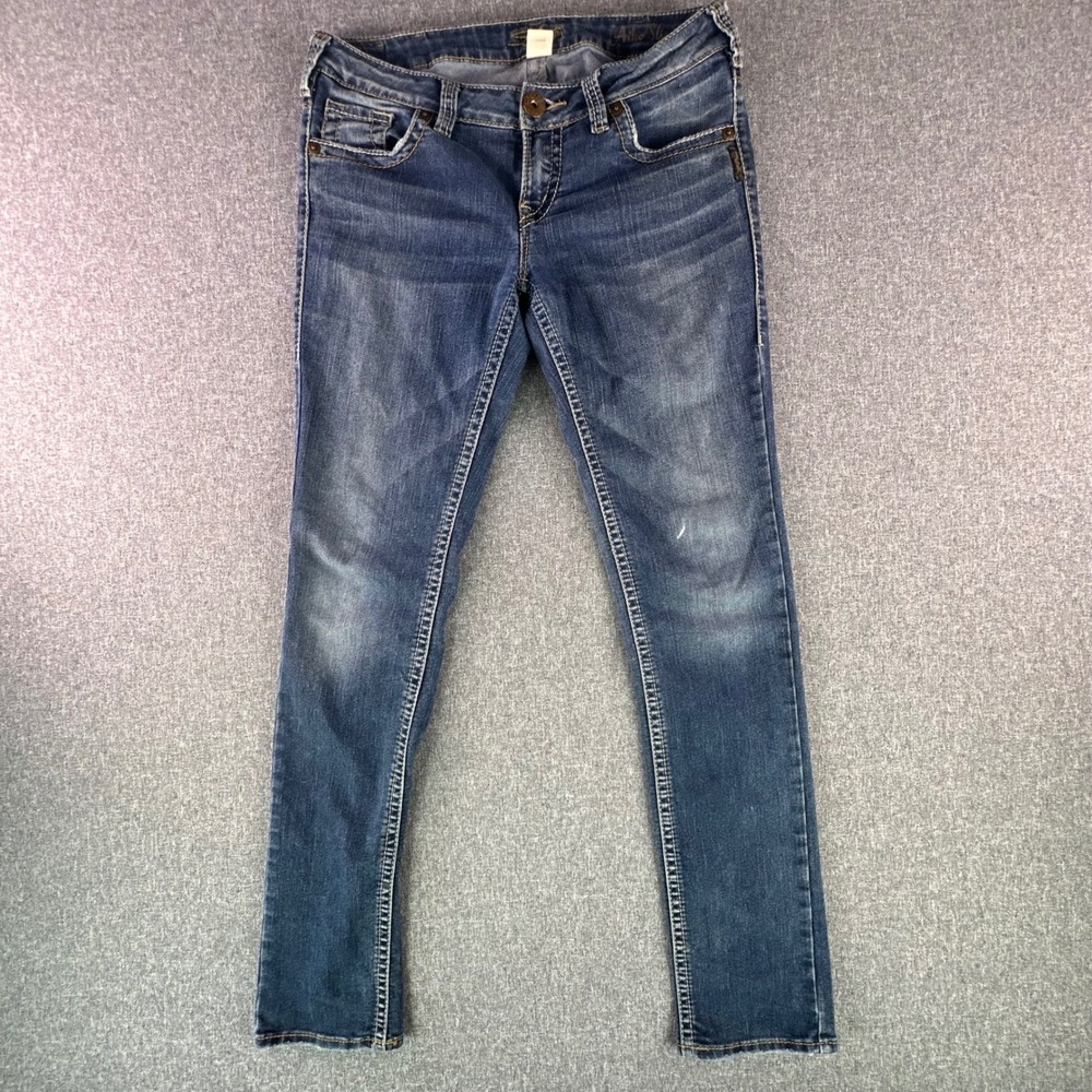 Silver Jeans Jeans Womens 30 Aiko Slim Blue L9558SKA342 EXCELLENT